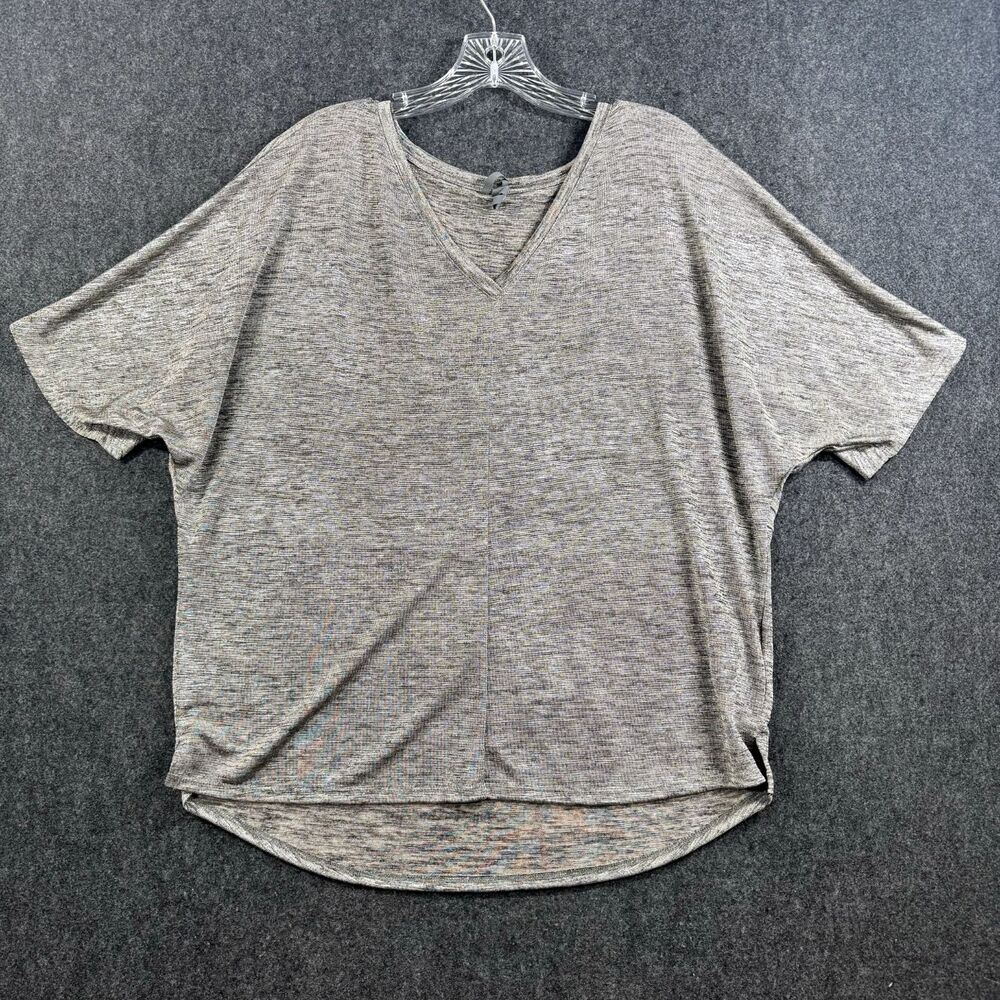 Anthropologie Radiant Top Women's Medium Gray Silver